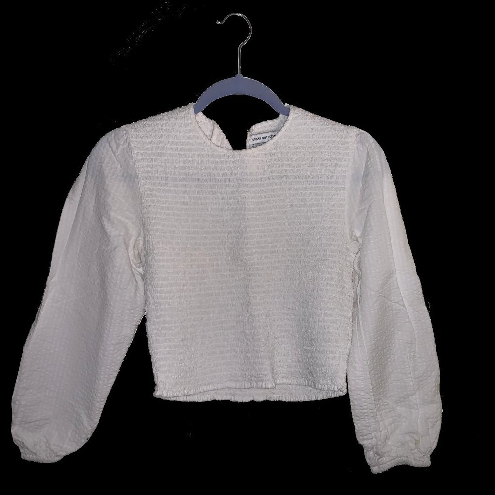 White Stretch Bodice Urban Outfitters Blouse